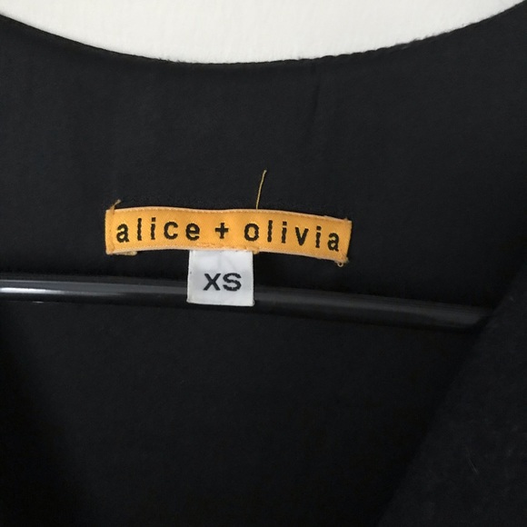 Alice & Olivia Wool Blend Navy Mini Shift Dress - Picture 4 of 4